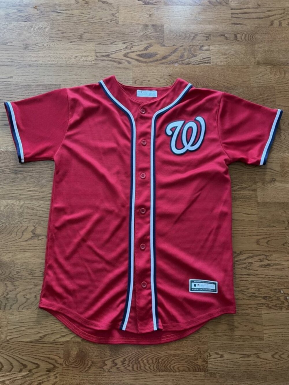 MLB Washington Nationals Baseball Jersey Red Navy Youth 14-16 Kid Boy 34 Harper